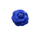 Faux leather flower 2 1/2" - Blue (image for) Faux leather flower 2 1/2" - Blue