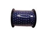 Faux leather lacing with silver studs - Blue (image for) Faux leather lacing with silver studs - Blue