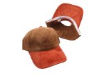 Two Tone baseball cap Vegan suede - Brown/Rust (image for) Two Tone baseball cap Vegan suede - Brown/Rust