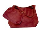 Vegan Suede Boho bag - Maroon (image for) Vegan Suede Boho bag - Maroon