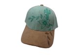 Mint Green/Tan two tone baseball cap hand burned (image for) Mint Green/Tan two tone baseball cap hand burned
