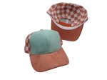 Checkered Two Tone Mesh snap back cap - Mint/Cinnamon (image for) Checkered Two Tone Mesh snap back cap - Mint/Cinnamon