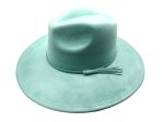 Vegan suede Wide brim hat - Mint green (image for) Vegan suede Wide brim hat - Mint green