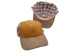 Checkered Two Tone Mesh snap back cap- Mustard/Tan (image for) Checkered Two Tone Mesh snap back cap- Mustard/Tan