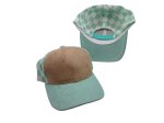 Checkered Two Tone Mesh snap back cap - Tan/Mint (image for) Checkered Two Tone Mesh snap back cap - Tan/Mint