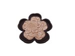 Curled Leather flower two tone #TT1 (image for) Curled Leather flower two tone #TT1