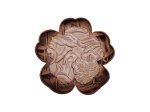 Curled Leather flower two tone #TT4 (image for) Curled Leather flower two tone #TT4
